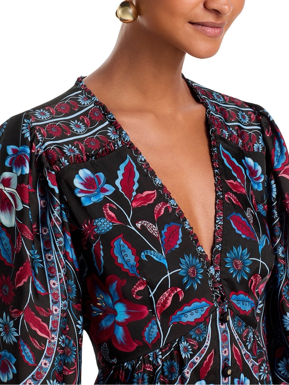FARM Rio Marcelle Long Sleeved Mini Dress - Picture 3 of 12